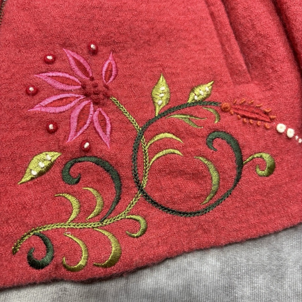 Carson Boiled Wool Embroidered Jacket Women's Xl … - image 4